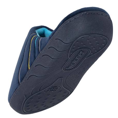 Chaussons mules microvelours marine semelle ergonomique, mousse à mémoire de forme Marine 5 - vertbaudet enfant 