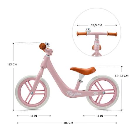 Draisienne Kinderkraft FLY PLUS pour Enfant dès 2 Ans avec Guidon Antidérapant et Cadre Léger en Magnésium Blue+Mint+Pink 18 - vertbaudet enfant 