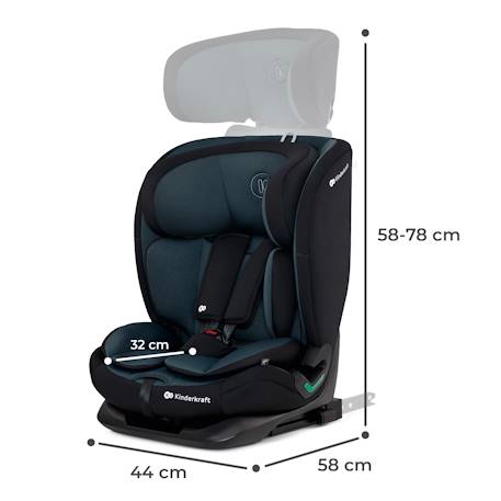 Siège auto Kinderkraft ONETO3 I-SIZE 76-150 cm dossier inclinable 5 positions + organisateur voiture Bordeaux+Gris+Noir+Vert 18 - vertbaudet enfant 