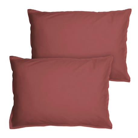 Set de 2 taies d'oreiller unies à volant, coton lavé Anthracite+Blanc+Caramel+Lie de vin+Lin+Miel 19 - vertbaudet enfant 