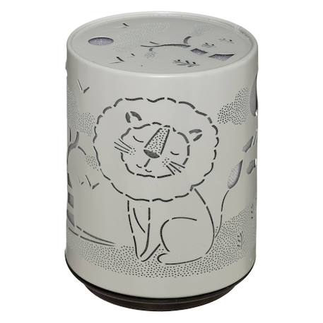Veilleuse à pile push trendy h.13cm métal Blanc lune+Bleu ourson+Gris lion+Rose cheval 13 - vertbaudet enfant 