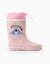 Bottes en caoutchouc avec imprimé stitch et fermeture à cordon Rose 1 - vertbaudet enfant 