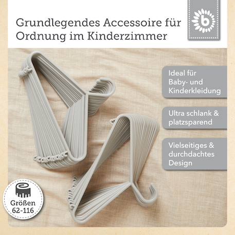 Cintres enfant 32 pièces - 30 cm Gris 2 - vertbaudet enfant 