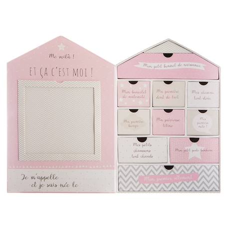 Coffret de naissance souvenirs maison 10 tiroirs - villa Rose+Vert 11 - vertbaudet enfant 