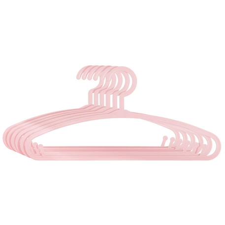 Lot de 6 cintres enfant blanc plastique Blanc+Bleu+Gris+Jaune+Rose+Vert 12 - vertbaudet enfant 