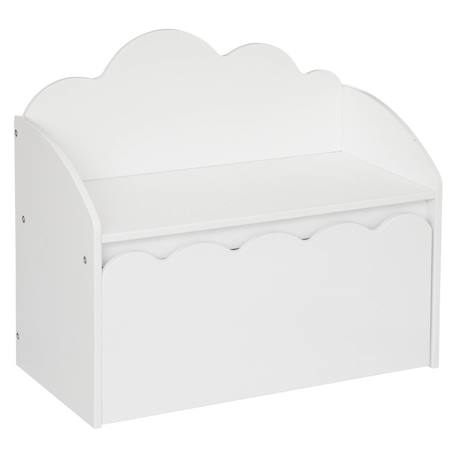 Banc enfant avec coffre nuage - douceur Blanc 1 - vertbaudet enfant 