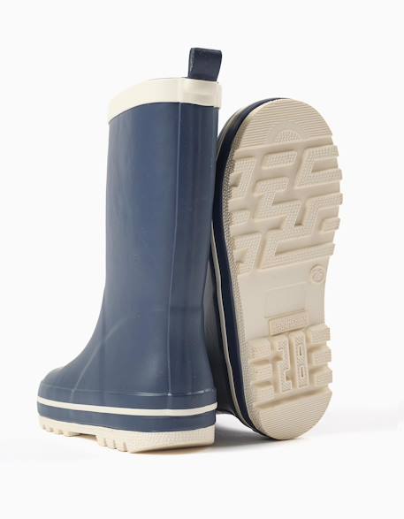 Bottes de pluie en caoutchouc avec semelle antidérapante Bleu 3 - vertbaudet enfant 