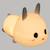 Veilleuse sur batterie lapin h.11cm Blanc 4 - vertbaudet enfant 