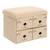 Pouf pliant 4 tiroirs en bouclette - ezzio Beige 2 - vertbaudet enfant 
