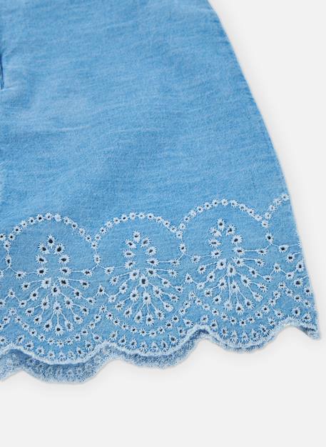 Salopette fille denim Bleu 4 - vertbaudet enfant 