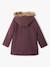 Duffle-coat à capuche fille drap de laine blush+camel+prune+vert de gris 20 - vertbaudet enfant 