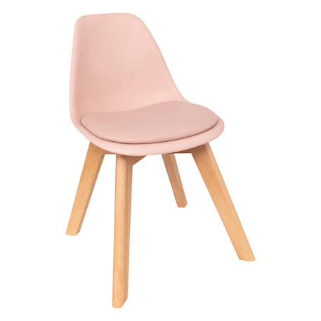 Chaise design scandinave pieds hêtre - baya Blanc+Rose+Vert clair 6 - vertbaudet enfant 