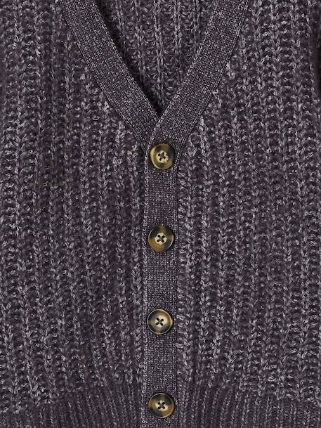 Gilet col V garçon gris ardoise 3 - vertbaudet enfant 
