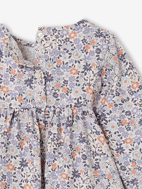 Robe bébé fille manches longues bleu+noisette 4 - vertbaudet enfant 