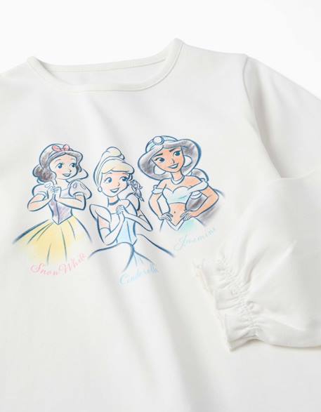 Pyjama long en coton avec princesses disney Blanc 3 - vertbaudet enfant 