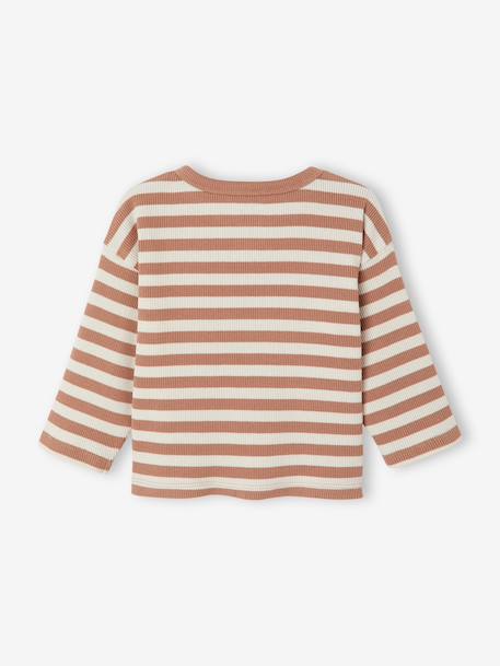 T-shirt manches longues bébé garçon cappuccino+kaki 3 - vertbaudet enfant 