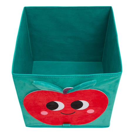 Panier de rangement enfant imprimé pomme - cha cha pop Vert 4 - vertbaudet enfant 