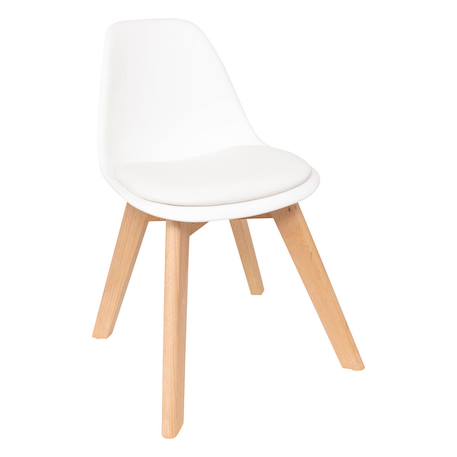 Chaise design scandinave pieds hêtre - baya Blanc+Rose+Vert clair 2 - vertbaudet enfant 