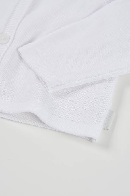 Gilet bébé en maille Blanc 4 - vertbaudet enfant 