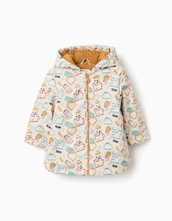 Bébé-Manteau, combipilote, nid d'ange-Parka rembourrée en caoutchouc avec capuche et imprimé