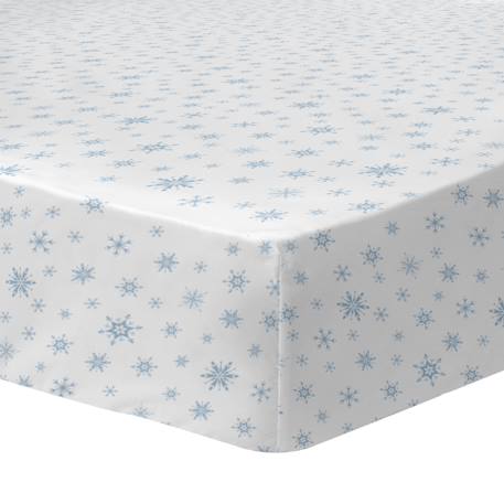Drap-housse imprimé 100% coton, disney frozen trio Blanc 1 - vertbaudet enfant 