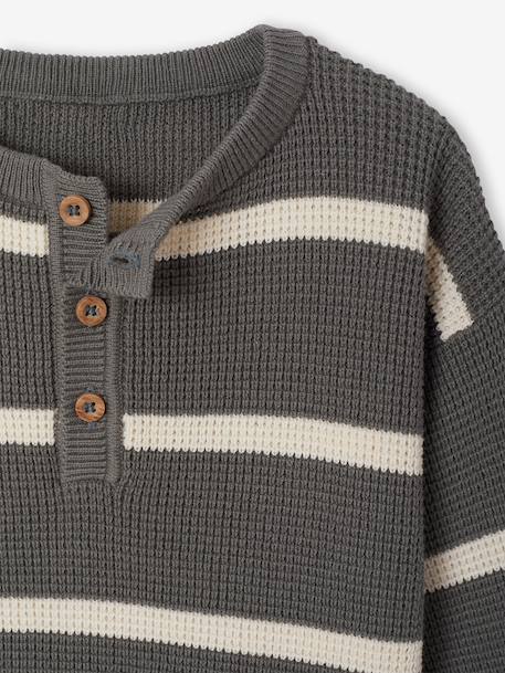 Pull bébé manches longues vert de gris 3 - vertbaudet enfant 