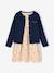 Ensemble fille cardigan et robe imprimée fleurs camel+marine+vert de gris 16 - vertbaudet enfant 