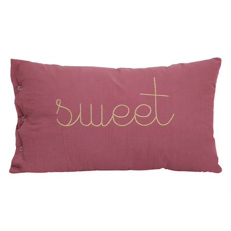 Coussin rectangulaire gaze de coton - Lili Blanc+Bleu gris+Marron+Rose antique+Rose clair+Vert 12 - vertbaudet enfant 