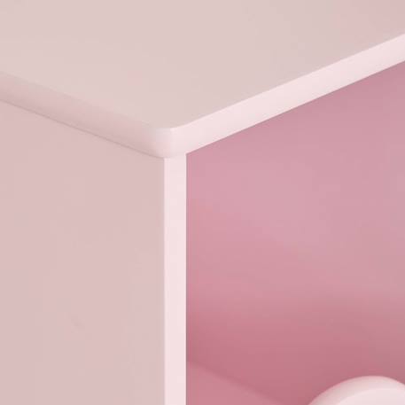 Table de chevet - douceur Blanc+Rose 10 - vertbaudet enfant 