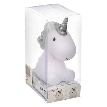 Veilleuse à pile licorne h.14cm Argenté 3 - vertbaudet enfant 