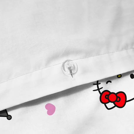 Parure de lit enfant 140x200, 100% coton, hello kitty Blanc 5 - vertbaudet enfant 