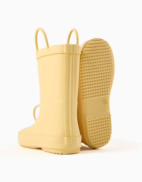 Bottes de pluie en caoutchouc avec anses Jaune 3 - vertbaudet enfant 