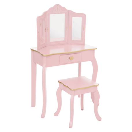 Coiffeuse et tabouret enfant - sissi Rose antique 2 - vertbaudet enfant 