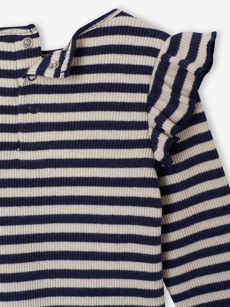 T-shirt manches longues bébé fille rose+vanille 7 - vertbaudet enfant 