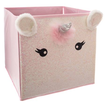 Bac de rangement licorne - kali Rose 2 - vertbaudet enfant 