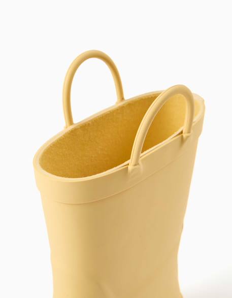 Bottes de pluie en caoutchouc avec anses Jaune 4 - vertbaudet enfant 
