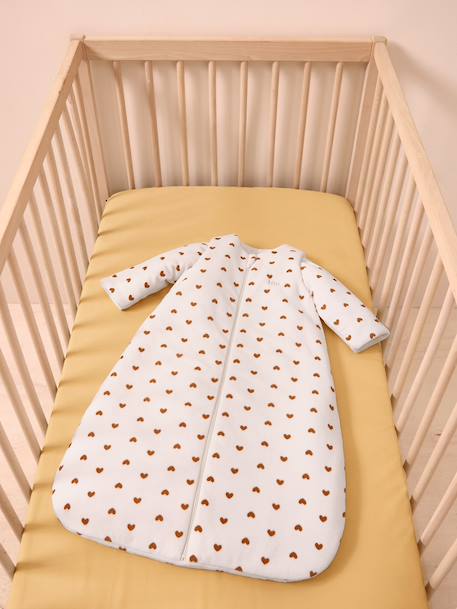 Gigoteuse velours manches amovibles écru 1 - vertbaudet enfant 