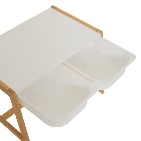 Ensemble bureau pin avec rangements et 2 chaises - bako Blanc 3 - vertbaudet enfant 