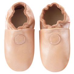 Chaussures-Chaussures bébé 17-26-Chaussons cuir souple uni