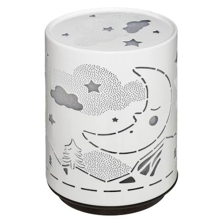 Veilleuse à pile push trendy h.13cm métal Blanc lune+Bleu ourson+Gris lion+Rose cheval 1 - vertbaudet enfant 