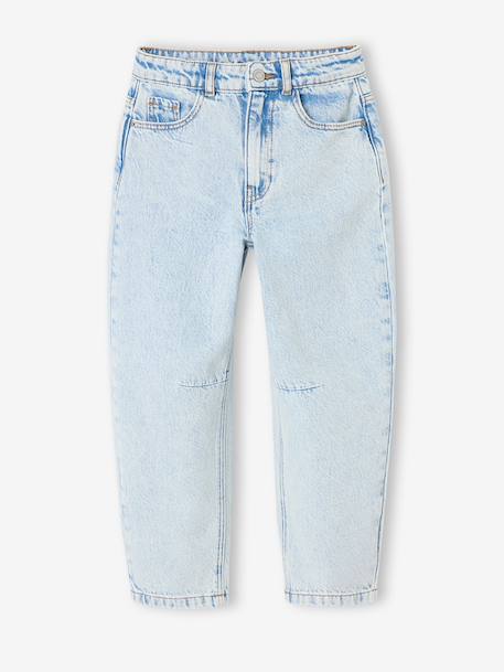 Jean balloon fille bleu moyen+denim bleached 7 - vertbaudet enfant 