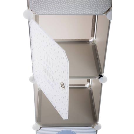 Rangement colonne 4 casiers - sunny Gris+Rose 4 - vertbaudet enfant 