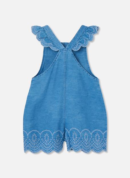 Salopette fille denim Bleu 2 - vertbaudet enfant 