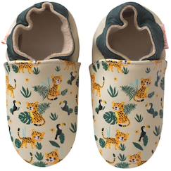 Chaussures-Chaussures fille 23-38-Chaussons-Chaussons bébé cuir souple romy et jules s'amusent