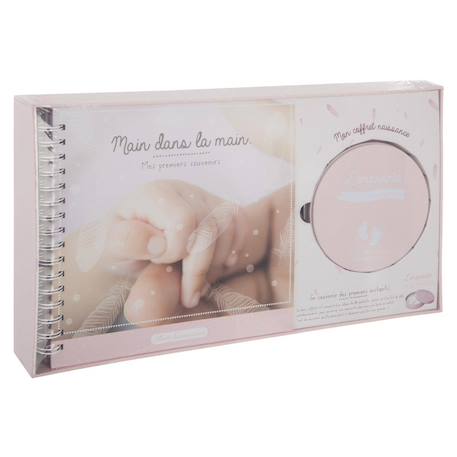 Coffret de naissance album photos et kit empreinte - patti Bleu+Rose 7 - vertbaudet enfant 