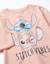 T-shirt en coton à manches longues avec imprimé stitch vibes Rose clair 3 - vertbaudet enfant 