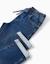 Pantalon de jogging en jean avec cordon de serrage et 5 poches Bleu foncé 4 - vertbaudet enfant 
