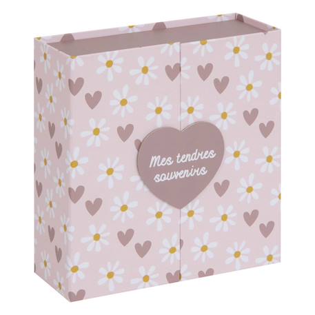 Coffret de naissance souvenirs 9 tiroirs - cilia Beige+Rose 7 - vertbaudet enfant 