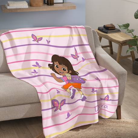 Plaid polaire imprimé, dora aile Rose 2 - vertbaudet enfant 