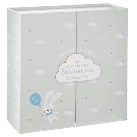 Coffret cadeau naissance 9 tiroirs - royaume des souvenirs Bleu+Rose 1 - vertbaudet enfant 